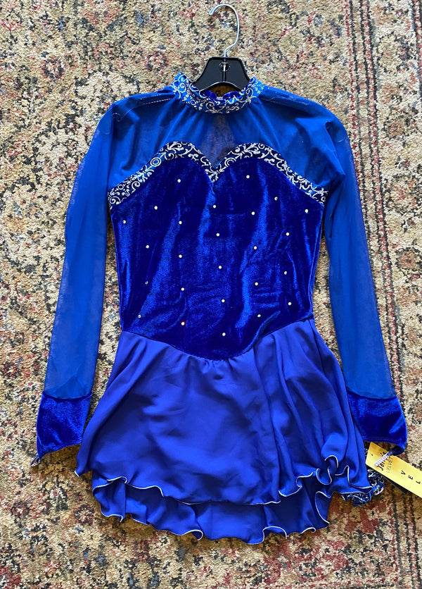 Jerry's Ready to Ship Once Upon a Time #601 Skating Dress - Deep Blue