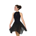 Solitaire Keyhole Dance Skating Dress - Black