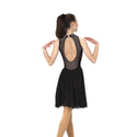 Solitaire Keyhole Dance Skating Dress - Black