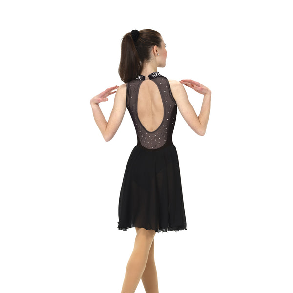 Solitaire Keyhole Dance Skating Dress - Cameo Pink