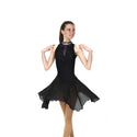 Solitaire Keyhole Dance Skating Dress - Black