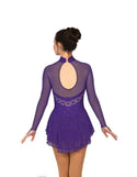 Solitaire Classic High Neck Skating Dress - Purple