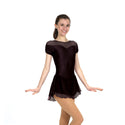 Solitaire Shirred Sleeve Skating Dress - Black