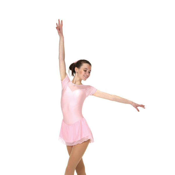 Solitaire Shirred Sleeve Skating Dress - Ballet Pink
