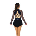 Solitaire Strappy Lightly Beaded Skating Dress - Navy