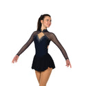 Solitaire Strappy Lightly Beaded Skating Dress - Navy