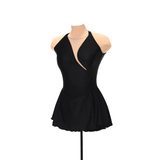 Solitaire Ready to Ship Tapered Cut Unbeaded Skating Dress - Black