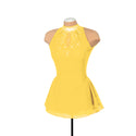 Solitaire Mesh Keyhole Skating Dress - Yellow