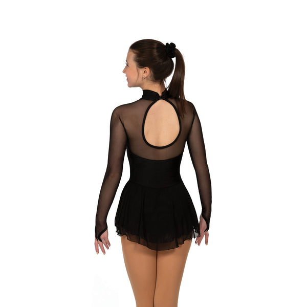 Solitaire Classic High Neck Skating Dress - Black