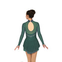 Solitaire Classic High Neck Skating Dress - Hunter Green