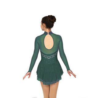 Solitaire Classic High Neck Skating Dress - Hunter Green