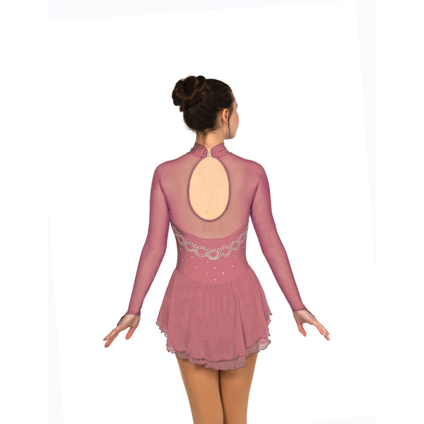 Solitaire Classic High Neck Skating Dress - Tea Rose