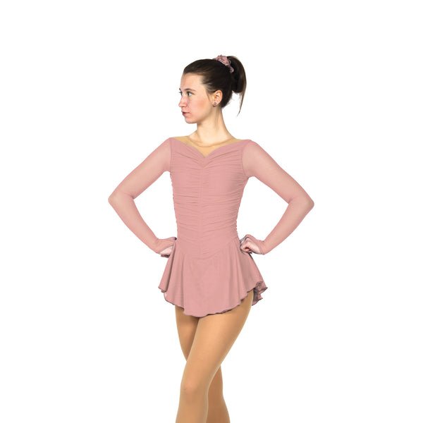 Solitaire Soft Ruched Skating Dress - Rosewood