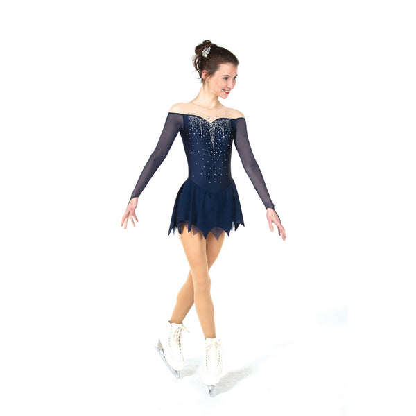 Solitaire Icicle Hem Skating Dress - Navy