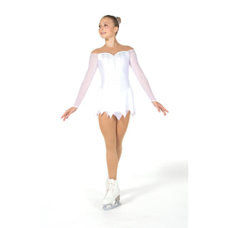 Solitaire Icicle Hem Skating Dress - White