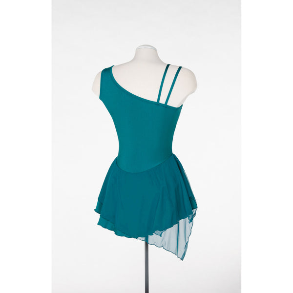 Solitaire One Shoulder Skating Dress - Peacock