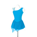 Solitaire One Shoulder Skating Dress - Turquoise