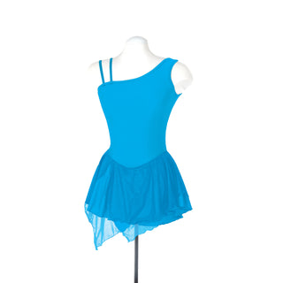 Solitaire Ready to Ship One Shoulder Skating Dress - Turquoise