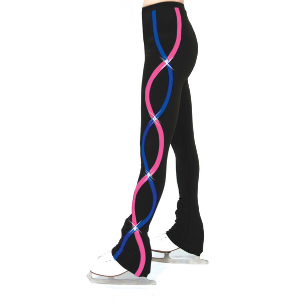 Jerry's Ribbonette Fleece Crystal Skating Pants - Royal/Pink