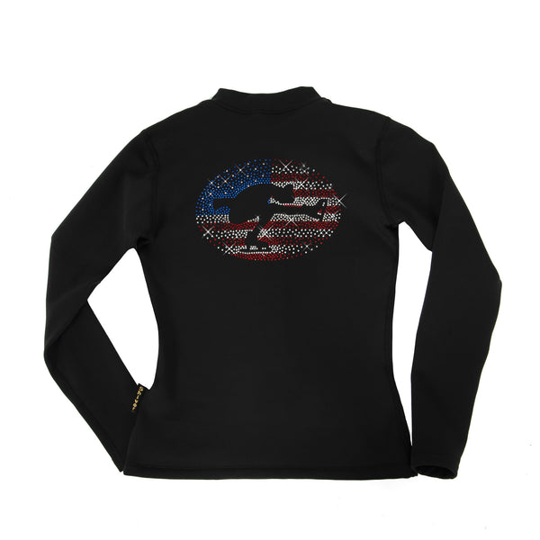 Jerry's Ready to Ship Sit Spin Beaded Fleece Skating Jacket - USA
