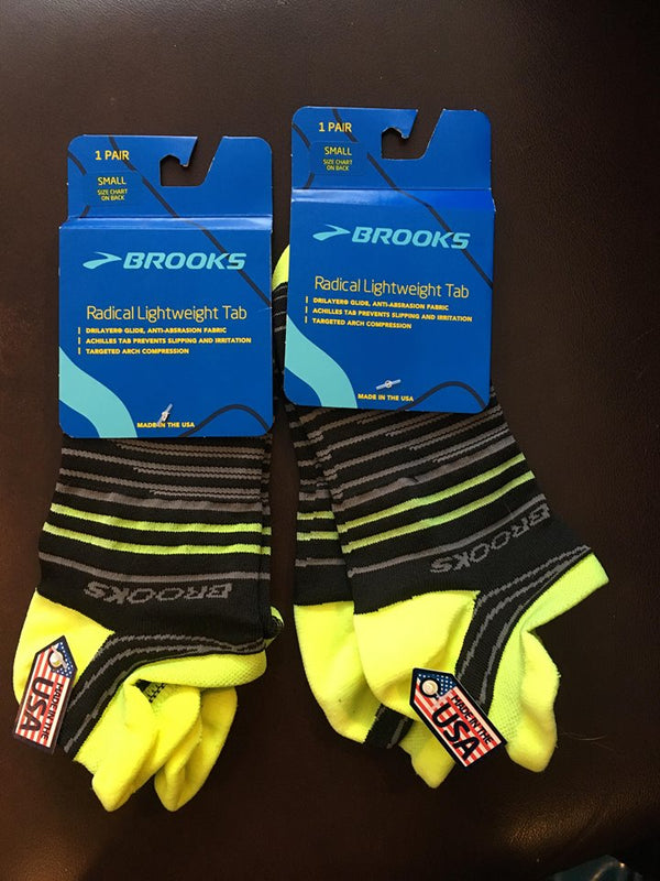 Brooks Ready to Ship Socks Radical Lightweight Tab