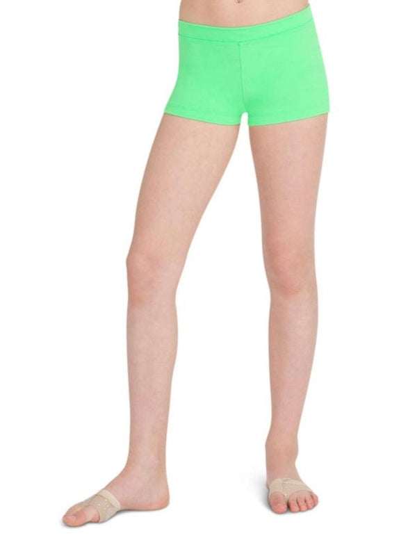 Capezio Ready to Ship Low Rise Shorts - Lime