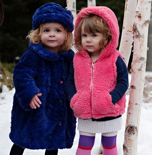 Fabulous Fur Ready to Ship Faux Fur Blue Jacket