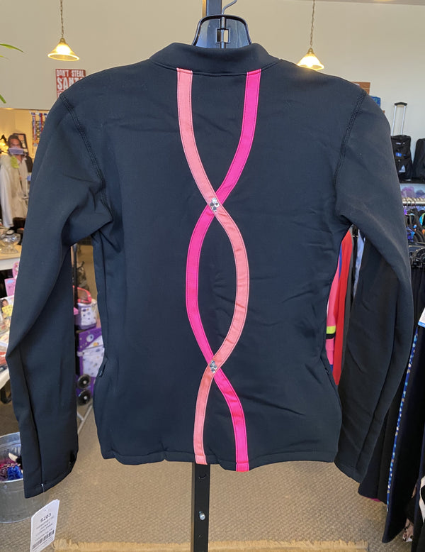 Jerry's Ready to Ship Fleece Ribbonette Crystal Skating Jacket - Pink