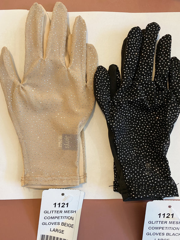 Jerry's Competition Glitter Mesh Gloves - Black
