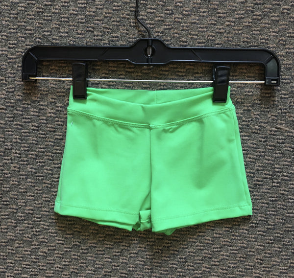 Capezio Ready to Ship Low Rise Shorts - Lime