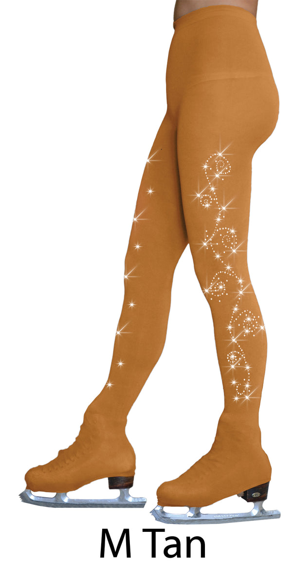 CN Over the Boot Skating Tights w/ Swirl Crystals