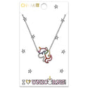 Charm It! Rhinestone Necklace - Unicorn